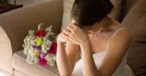 sad bride